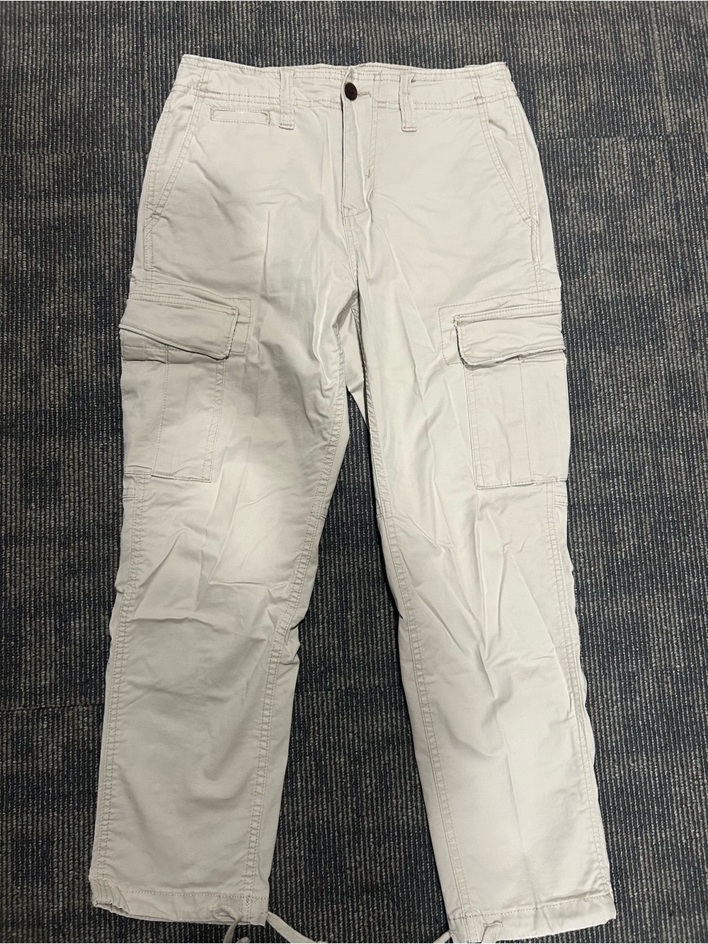 American Eagle Outfitters Men's Off-White Cargo Pants